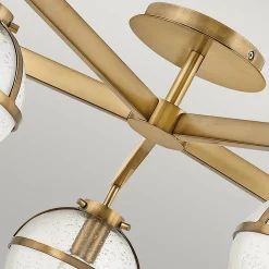 Hollis Lustre 5 Lumières Abat-Jour En Verre