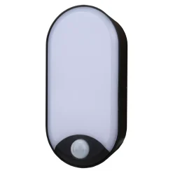Hublot à détection Kennan LED intégrée blanc neutre IP44 1000lm 16W L.19,8xl.7,5xP.6,6cm noir GoodHome