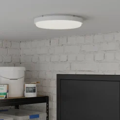 Hublot Almagro LED intégrée blanc neutre IP44 1200lm 20W ⌀35xl.6cm blanc GoodHome