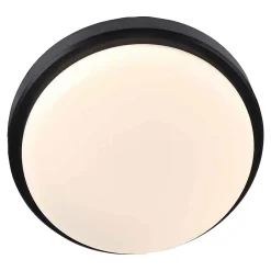 Hublot Almagro LED intégrée blanc neutre IP44 600lm 9W ⌀18xl.5cm noir GoodHome