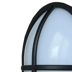 Hublot Bellot LED intégrée blanc neutre IP44 1000lm 16W L.20xl.5,5xH.20cm ovale noir Goodhome