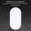 Hublot extérieur LED intégrée oval Avec Détecteur 12w IP54 23cm 850lm