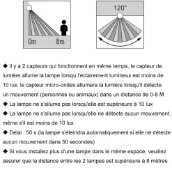 Hublot extérieur LED intégrée oval Avec Détecteur 12w IP54 23cm 850lm