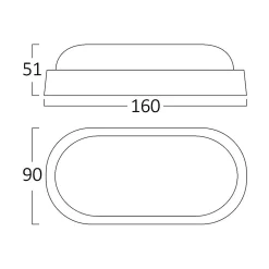 Hublot LED 8W IP54 3000K 700lm