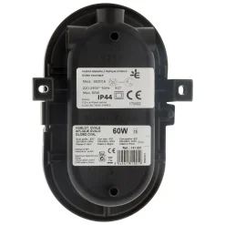 Hublot ovale 60W IP44 E27 Classe II Noir - Zenitech