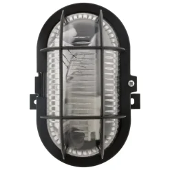 Hublot ovale 60W IP44 E27 Classe II Noir - Zenitech