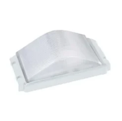 Hublot rectangulaire blanc 60W (Eq. 12W FLC - 8W LED) IP54 E27 Dim. 265x130x100mm