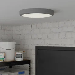 Hublot Tilman LED intégrée blanc neutre IP65 1600lm 23W ⌀39xP.7cm gris GoodHome