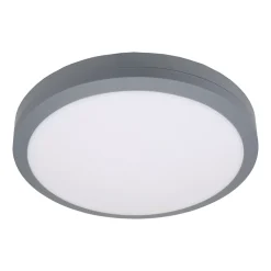 Hublot Tilman LED intégrée blanc neutre IP65 1600lm 23W ⌀39xP.7cm gris GoodHome