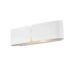 Hug Applique avec diffuseur découpé laser en fer laqué blanc 2 lumières .45 P.10 BL316-AP2-BCO