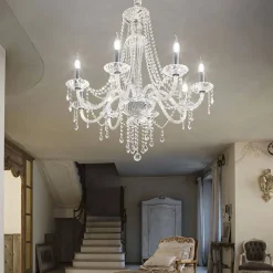 Ideal Lux Amadeus - Suspension à 8 ampoules transparentes, E14