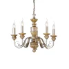 Ideal Lux Dora - Lustre à 5 ampoules au fini laiton antique, E14