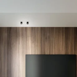 Ideal Lux DOT Plafonnier LED monté en surface noir, 3000K, non dimmable