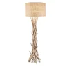 Ideal Lux Driftwood - Lampadaire à 1 lumière marron, beige avec abat-jour, E27