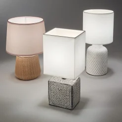 Ideal Lux KALI-2 - Lampe de table d'intérieur 1 lumière blanche avec abat-jour, E14