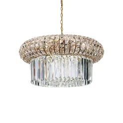Ideal Lux NABUCCO - Suspension d'intérieur en cristal de plafond 12 lumières or, E14