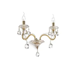 Ideal Lux Negresco - Applique murale d'intérieur à 2 ampoules, or, E14