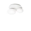 Ideal Lux NINFEA Plafonnier DecoratiGlass Rond à 2 Lumières Blanc