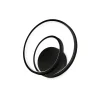 Ideal Lux OZ Applique Murale LED Intégrée Swirl Dimmable Noir, 3000K