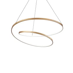 Ideal Lux OZ Dimmable Swirl 60cm Plafonnier LED Intégré Laiton, 3000K