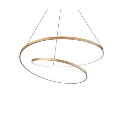 Ideal Lux OZ Plafonnier LED intégré 60 cm en laiton 2700 K