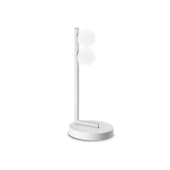 Ideal Lux PING PONG Lampe de table globe à 2 lumières, blanche, 500 lm, 3 000 K