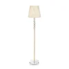 Ideal Lux Queen - Lampadaire à 1 lumière doré, transparent avec décoration en verre, E27