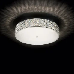 Ideal Lux Roma - Grand plafonnier à 9 ampoules au fini chrome, G9