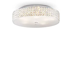 Ideal Lux Roma - Grand plafonnier à 9 ampoules au fini chrome, G9