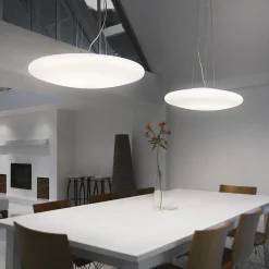 Ideal Lux Smarties Bianco - Grand plafond suspendu à 5 ampoules blanc, E27