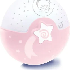 Infantino - Lampe Projecto Rose - Lumiere Douce Reglable - Portable - Materiaux Surs