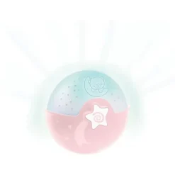 Infantino - Lampe Projecto Rose - Lumiere Douce Reglable - Portable - Materiaux Surs