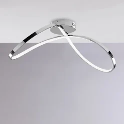 Infinity Plafonnier en métal et aluminium chromé poli avec LED intégrée L. 70x30 BL239-PCR