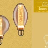 Inner Glow Edition Ampoule LED Ampoule intérieure sphérique E27 230V 230lm 4W 1800K Doré