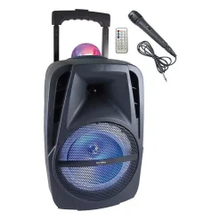 INOVALLEY KA116BOWL - Enceinte lumineuse Bluetooth 450W - Fonction Karaoke - Boule kaleidoscope LED multicolore - Port USB