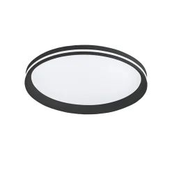 Isy - Plafonnier LED Fabas Luce Aluminium - LED intégrée 52W IP20 Noir