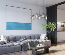 Italux Aina Plafonnier suspendu moderne à 5 lumières, E27