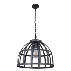 Italux Calera - Suspension Industrielle Et Rétro Antique Argenté 1 Lumière, E27