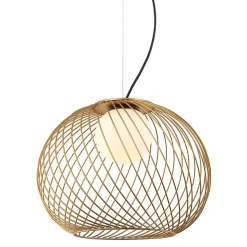 Italux Clarisa - Suspension moderne dorée à 1 lumière avec abat-jour blanc, E27