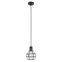 Italux Constantin - Suspension Industrielle Et Rétro Noir 1 Lumière, E27