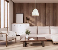 Italux Leilani Plafonnier suspendu moderne à 1 lumière en forme de dôme, E27