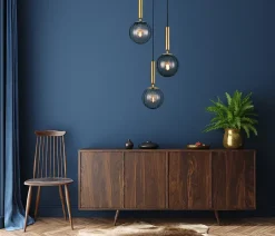 Italux Ravena Plafonnier suspendu moderne à 3 lumières, LED E27