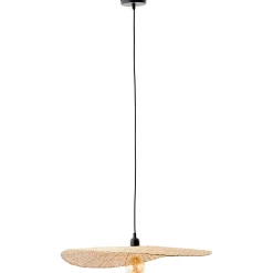 JEFTER Suspension noir/naturel bambou E27 1x52W - ampoule non incluse