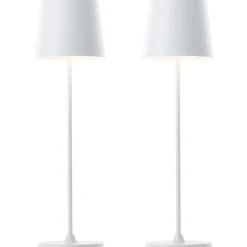 KAAMI lot de 2 lampes extérieures LED intégrée 2W blanc mat 310 lumen 3000 kelvin IP44