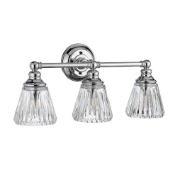 Keynes Applique 3 Lumières Chrome Poli IP44