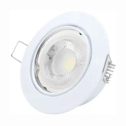 Kit 3 spots blanc à encastrer orientable GU10 6W dimmable