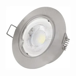 Kit 3 spots mat chrome à encastrer orientable GU10 6W dimmable