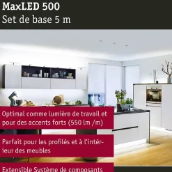 Kit bandeau led MaxLED 500 Lumière du Jour pour éclairage indirect Paulmann 500 cm