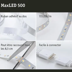 Kit bandeau led MaxLED 500 Lumière du Jour pour éclairage indirect Paulmann 500 cm