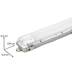 Kit de Réglette LED IP65 + 2 Tube Néon LED 120cm T8 18W - Blanc Neutre 4000K - 5500K - SILAMP